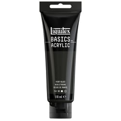 Tube 118 ml de peinture acrylique Liquitex - Basics - noir ivoire