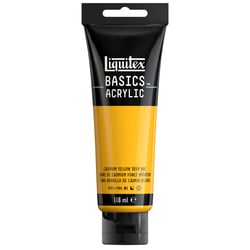 Tube 118 ml de peinture acrylique Liquitex - Basics - jaune cadmium foncé