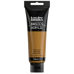 Tube 118 ml de peinture acrylique Liquitex - Basics - jaune bronze