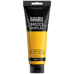 Tube 250 ml de peinture acrylique Liquitex - Basics - jaune cadmium foncé