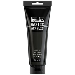 Tube 250 ml de peinture acrylique Liquitex - Basics - noir