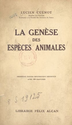 La genèse des espèces animales - Avec 162 gravures dans le texte
