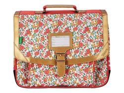 Cartable Adele - TANN'S -  Fleurs Orange, Corail