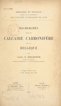 Recherches sur le calcaire carbonifère de la Belgique