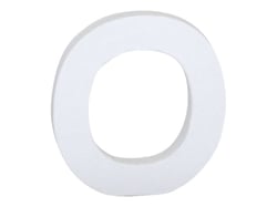 Lettre O majuscule - carton blanc - 12 cm