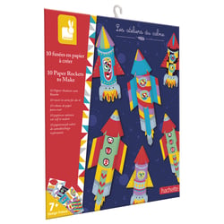Les ateliers du calme -  Kit créatif enfant - 10 fusées en papier à créer