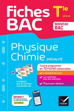 Fiches bac - Physique-Chimie Tle (spécialité) - Bac 2027 - tout le programme en fiches de révision détachables