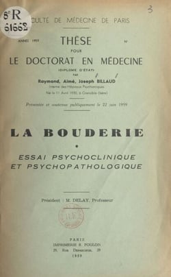 La bouderie - Essai psychologique et psychopathologique