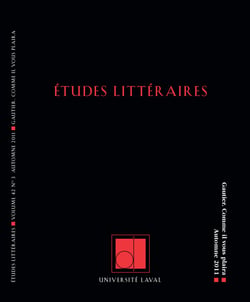 Études littéraires, volume 42, numéro 3, automne 2011 - Gauthier. Comme il vous plaira