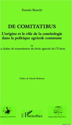 De comitatibus. L'origine et le rôle de la comitologie dans la politique agricole commune - Ou la chaîne de transmission du droit agricole de l'Union
