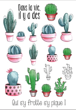 Transfert thermocollant Cactus - A4