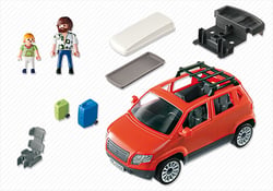 Voiture avec coffre de toit - Playmobil - 5436