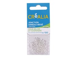 100 jonctions anneau brisé de 3 mm - Argent - Créalia