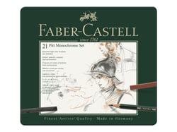 Boîte en métal 21 pièces - Faber-Castell - Set Pitt Monochrome
