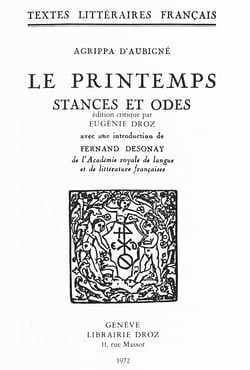 Le Printemps - Tome II, Stances et Odes