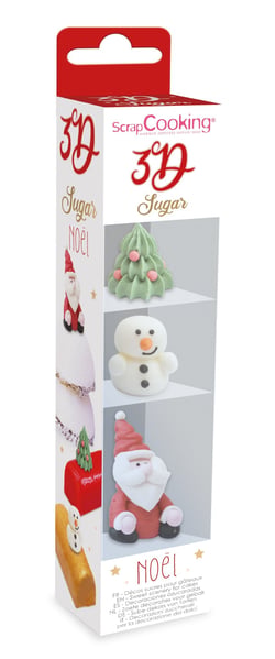 Lot de 3 décorations en sucre ScrapCooking - Noël
