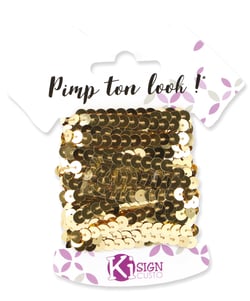Ruban de sequins or - 6 m