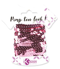 Ruban de sequins rose indien - 6 m