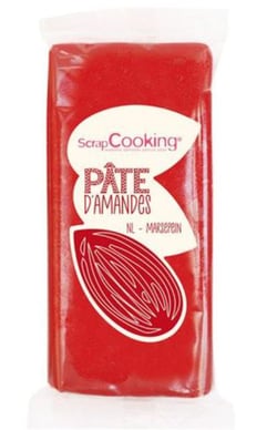 Pâte d'amandes ScrapCooking® - Rouge - 200 g