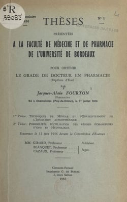 Techniques de mesure et d'enregistrement de l'ionisation atmosphérique - Suivi de Possibilités d'utilisation des résines échangeuses d'ions en hydrologie