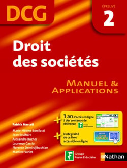 Droit des sociétés  - épreuve 2  - DCG manuel Format : ePub 2 DCG Livre - Format : ePub 2