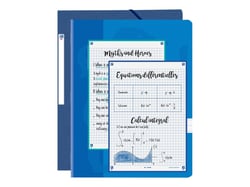 50 fiches de révision - 14,8 x 21 cm - Révision 2.0 Oxford - Petits carreaux - cadre bleu marine