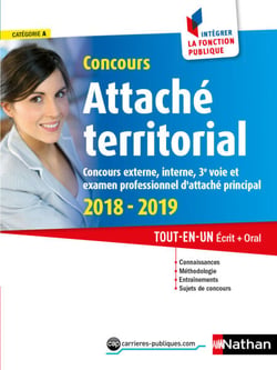 Concours Attaché territorial - Catégorie A - intégrer la fonction publique - 2018-2019 - Format : ePub 3