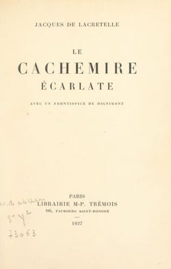 Le cachemire écarlate