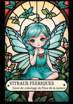 Vitraux feeriques - Livre de coloriage de Fées de la nature
