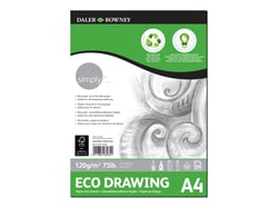 Bloc papier dessin écologique A4 50 feuilles 120g Simply