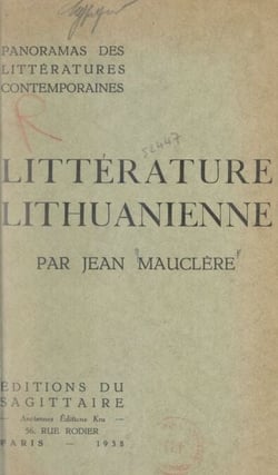 Panorama de la littérature lithuanienne contemporaine