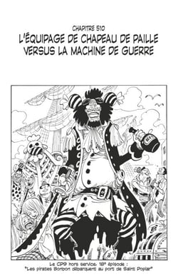 One Piece édition originale - Chapitre 510 - L'équipage de chapeau de paille versus la machine de guerre