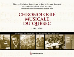 Chronologie musicale du Québec - 1535-2004. Musique de concert et musique religieuse