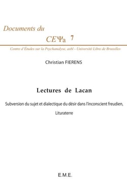 Lectures de Lacan - Subversion du sujet et dialectique du désir dans l'inconscient freudien, "Lituraterre"