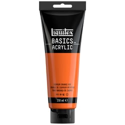 Tube 250 ml de peinture acrylique Liquitex - Basics - Orange de cadmium imitation