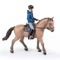Figurine cheval de promenade et son cavalier - Papo