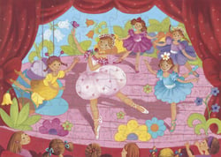 Puzzle silhouette 36 pièces - La ballerine à fleur - Djeco