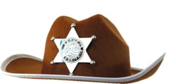 Chapeau Cowboy marron en mousse rigide