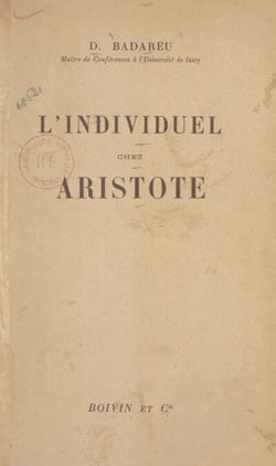 L'individuel chez Aristote