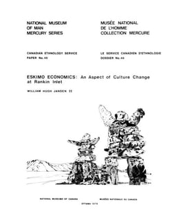 Eskimo economics - An aspect of culture change at Rankin Inlet