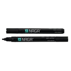 Lot de 2 marqueurs craie - Noir - Pointe conique large - Naga