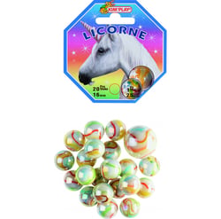 Billes Kim'Play - licorne - 20 billes + 1 calot