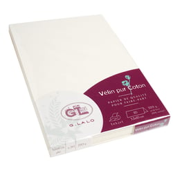 20 chevalets Lalo vélin pur coton - 35x100 mm - Crème 