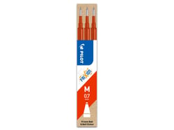 Lot de 3 recharges encre effaçable Pilot - FriXion Ball & FriXion Clicker - Rouge - Pointe moyenne