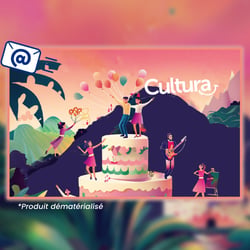 E-carte cadeau Cultura  Anniversaire gâteau 50€