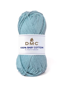 Pelote de fil à tricoter 100% coton - DMC - Baby cotton - Vert eau 767