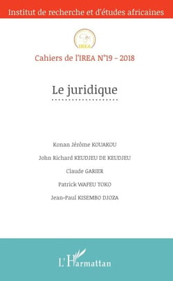 Le juridique - Cahiers de l'IREA n°19 - 2018