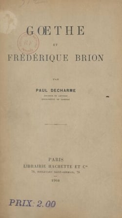 Gœthe et Frédérique Brion