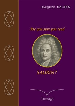 Are you sure you read Saurin ? - Vingt Sermons