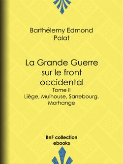 La Grande Guerre sur le front occidental - Liège, Mulhouse, Sarrebourg, Morhange